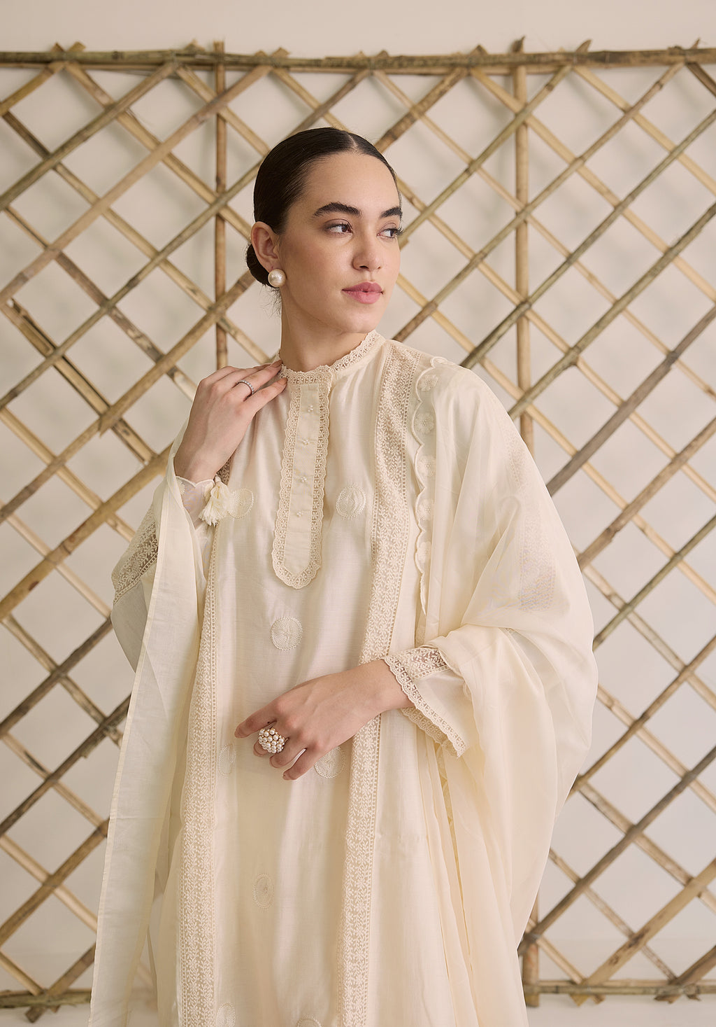 Tara suit Indian ethnic wear: premium silk with gold floral zardozi work, printed palazzo gold borders, embellished dupatta, buy salwar kameez online with gotta detailing for ethnic sophistication.