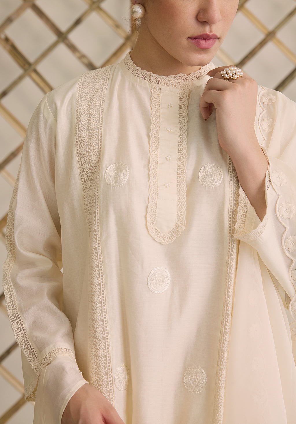 Tara suit Indian ethnic wear: premium silk with gold floral zardozi work, printed palazzo gold borders, embellished dupatta, buy salwar kameez online with gotta detailing for ethnic sophistication.